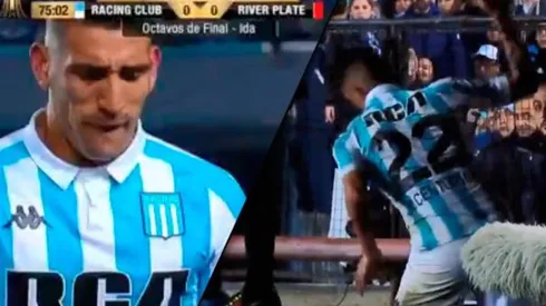 Coudet lo sacó a Centurión y al jugador de Racing no le gustó nada