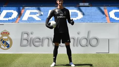 Courtois y su primer foto en un entrenamiento del Madrid