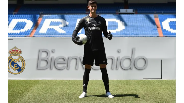 Courtois y su primer foto en un entrenamiento del Madrid