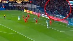 Centurión gambeteó en el área y provocó una avalancha en la tribuna