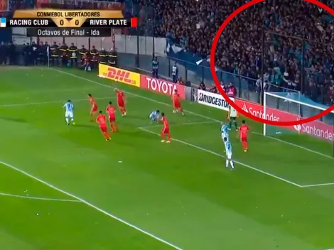 Centurión gambeteó en el área y provocó una avalancha en la tribuna