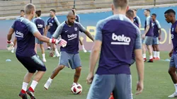 Foto de Arturo Vidal entrenando en Barcelona.