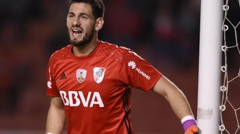 EL DUEÑO DEL ARCO. Augusto Batalla en uno de sus últimos partidos con River.