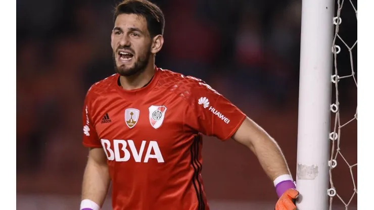 EL DUEÑO DEL ARCO. Augusto Batalla en uno de sus últimos partidos con River.