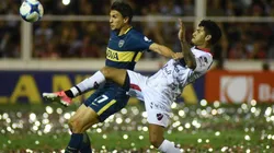 Santiago Vergini con la camiseta de Boca.