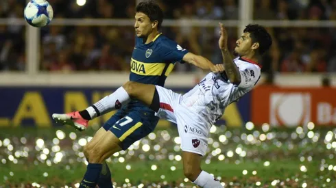 Santiago Vergini con la camiseta de Boca.