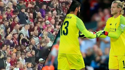 Karius volvió a jugar y el recibimiento de los hinchas del Liverpool fue único