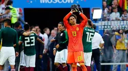 Guillermo Ochoa agradeciendo a la afición mexicana en el Mundial Rusia 2018.