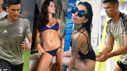 Foto de los dos jugadores de Juventus y sus parejas.