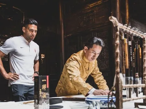 Falcao develó el secreto detrás de su misteriosa foto en China