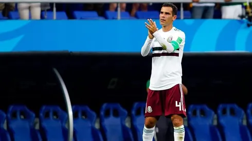 Rafael Márquez agradeciendo a la afición en el Mundial de Rusia 2018.