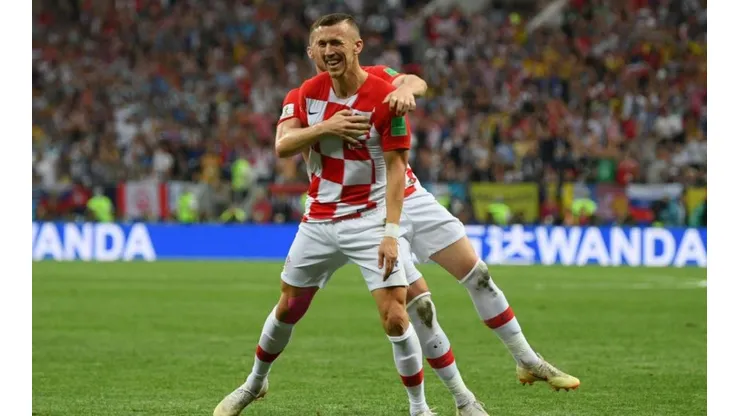 Ivan Perisic celebra su tanto ante Francia.