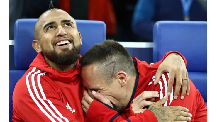 Arturo Vidal y Franck Ribéry, grandes amigos.