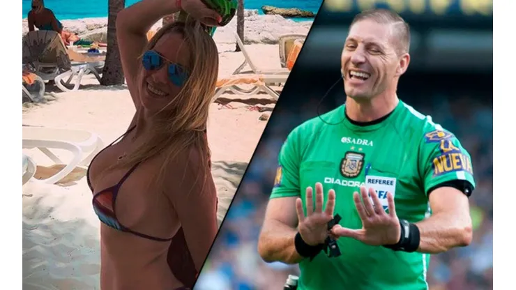 La mujer de Pitana se puso una bikini de leopardo y se sacó una foto de espaldas