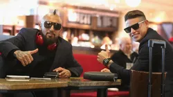 Foto de Arturo Vidal con James Rodríguez.