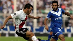 Matías Vargas con la camiseta de Vélez.