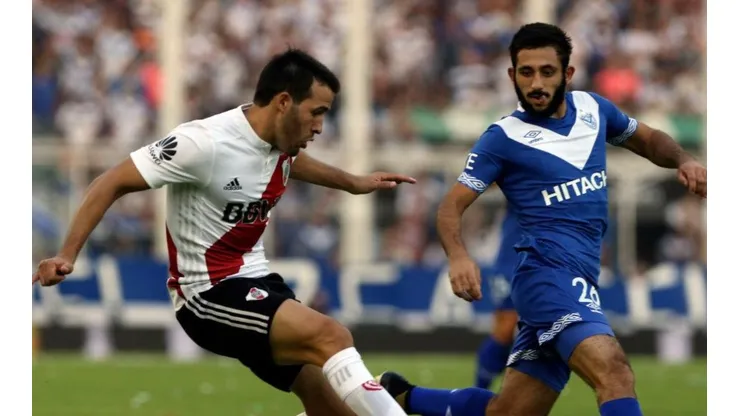 Matías Vargas con la camiseta de Vélez.