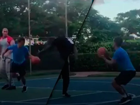 Robo y triple: Griezmann juega al básquet en sus vacaciones y la rompe