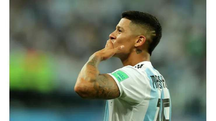 ADIÓS MANCHESTER. Marcos Rojo durante el Mundial de Rusia 2018 con Argentina (Foto: Getty).