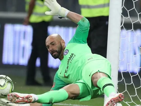 Willy Caballero gritó "mía" y se le escapó el balón entre las manos