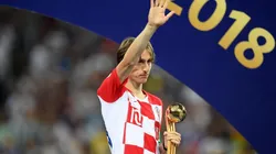 BALÓN DE ORO. Luka Modric durante la premiación en la final del Mundial de Rusia 2018 (Foto: Getty).