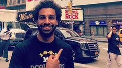¡Sueño cumplido! Salah estaba caminando por New York y se encontró un mural de su cara