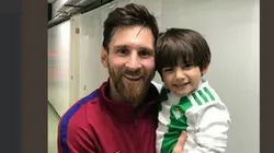 Foto del encuentro entre el hijo de Andrés Guardado y Lionel Messi.