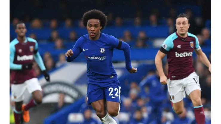 Willian con la camiseta de Chelsea.