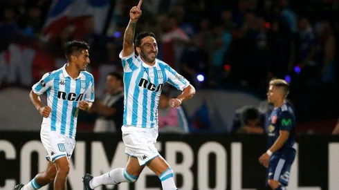 EL DEFENSOR GOLEADOR. Donati celebra durante la Copa Libertadores con Racing.