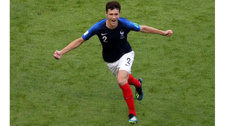 Pavard festeja el gol ante Argentina