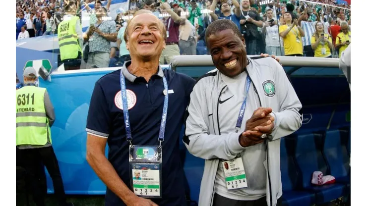 Salisu Yusuf durante la Copa del Mundo de Rusia 2018.