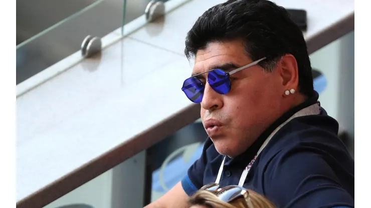 Maradona en el Mundial de Rusia 2018.