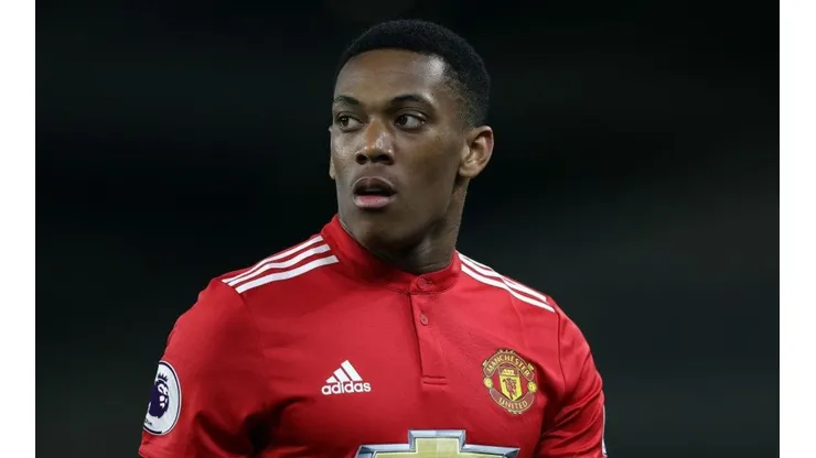 Anthony Martial con la camiseta de Manchester United.