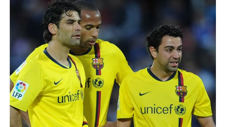 Rafa, Henry y Xavi juntos en Barcelona.