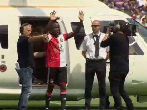 ¡Increíble!, el colombiano llegó en helicóptero a su presentación