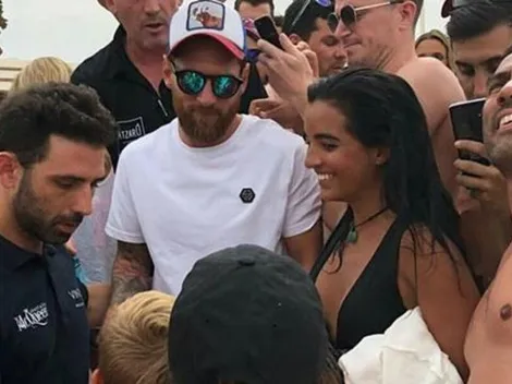 Lionel Messi fue acosado por un grupo de fanáticos en Ibiza