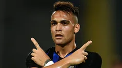 YA FESTEJA. La celebración de Lautaro Martínez tras su gol con Inter ante Zenit.