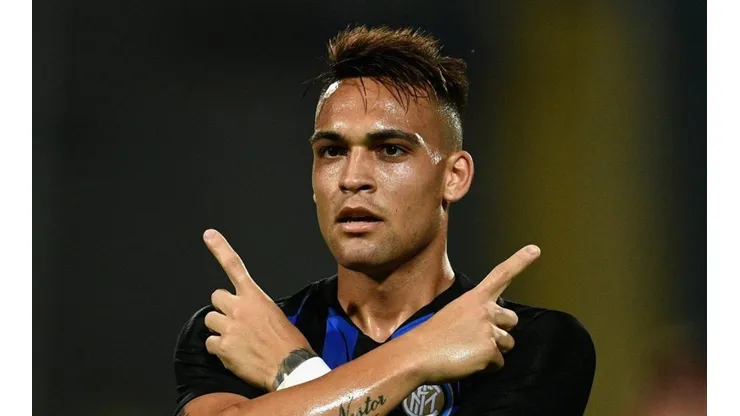 YA FESTEJA. La celebración de Lautaro Martínez tras su gol con Inter ante Zenit.