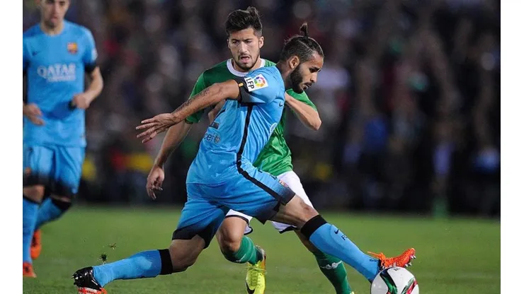 Douglas en uno de sus pocos partidos en Barcelona.