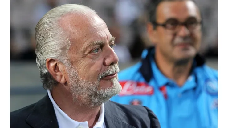 FUERTES PALABRAS. Aurelio De Laurentiis junto a Maurizio Sarri en la Serie A (Foto: Getty).