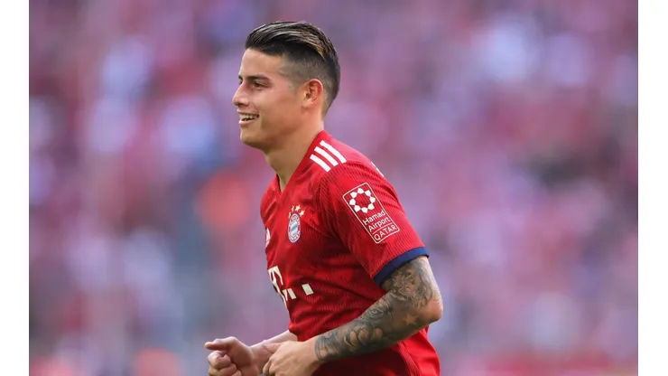 SONRISA BÁVARA. James Rodríguez durante el último partido de la temporada con Bayern Múnich (Foto: Getty).
