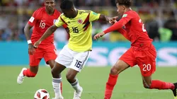 ESCAPA DE ALLI. Jefferson Lerma en el encuentro contra Inglaterra por octavos de final (Foto: Getty).