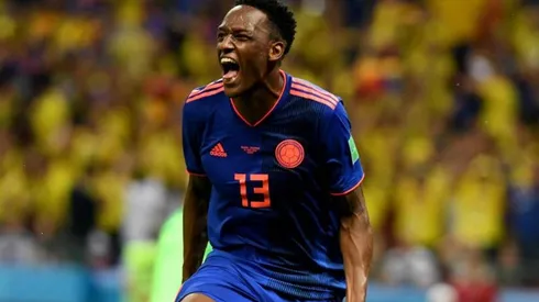 FESTEJA YERRY. Mina celebra con la Selección Colombia en el Mundial de Rusia 2018.
