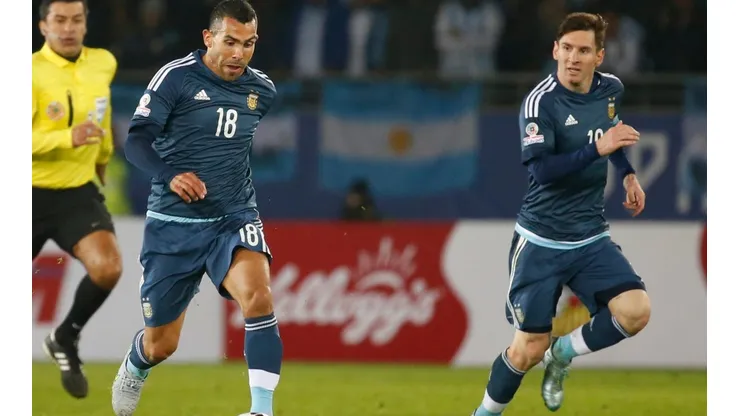 Tévez y Messi en la Selección Argentina