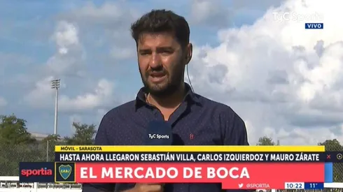 Foto de Tato Aguilera, periodista que cubre Boca.