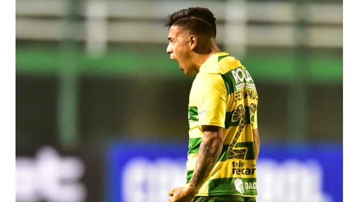 ¡FESTEJALO, NICO! Nicolás Fernández se llena la garganta de gol tras el 1-0 (Foto: Getty).