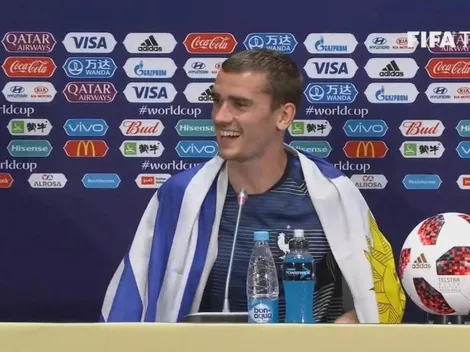 ¡Mitad 'Charrúa'! Griezmann festejó con la bandera de Uruguay