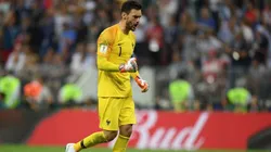 Hugo Lloris celebra uno de los goles de Francia.