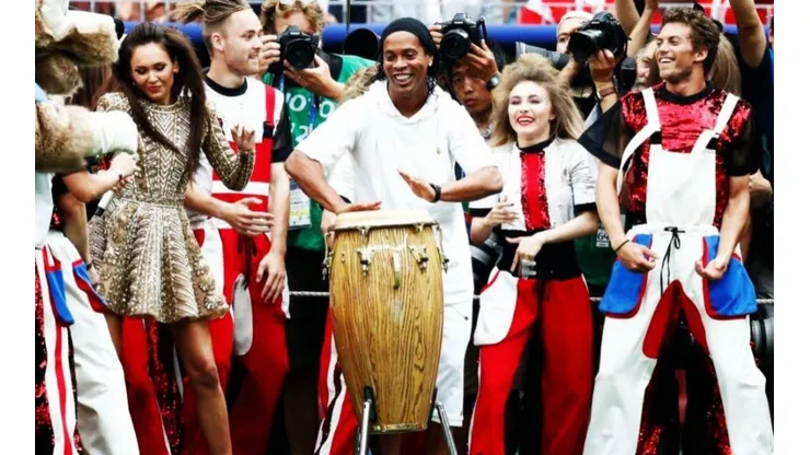 Foto de Ronaldinho en la fiesta.