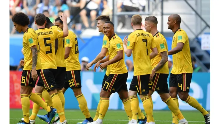 Foto de los jugadores de la Selección de Bélgica.